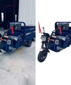 This high-capacity electric tricycle can be retrofitted with automatic unloading equipment. It offers a driving range of 80–100 kilometers and is compatible with both lithium-ion and lead-acid batteries.