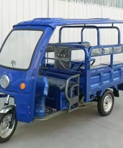 This high-capacity electric tricycle can be retrofitted with an automatic unloading mechanism. It offers a driving range of 80–100 kilometers, supports the use of both lithium-ion and lead-acid batteries, and comes equipped with a rain and sun canopy.