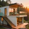Container-based modular housing, light-gauge steel structures, simple housing, and portable housing.