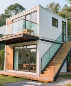 Container-based modular housing, light-gauge steel structures, simple housing, and portable housing.