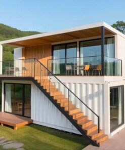 Container-based modular housing, light-gauge steel structures, simple housing, and portable housing.