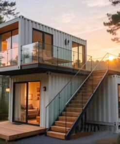 Container-based modular housing, light-gauge steel structures, simple housing, and portable housing.